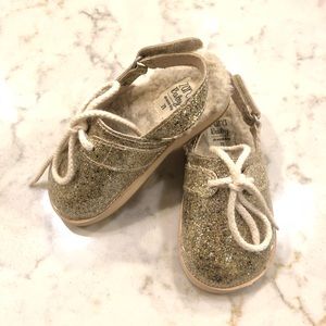 Zara Baby Gold Glitter Clogs
